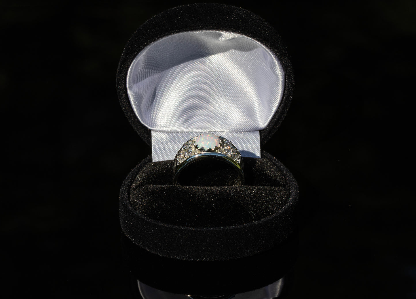 Fire opal ring