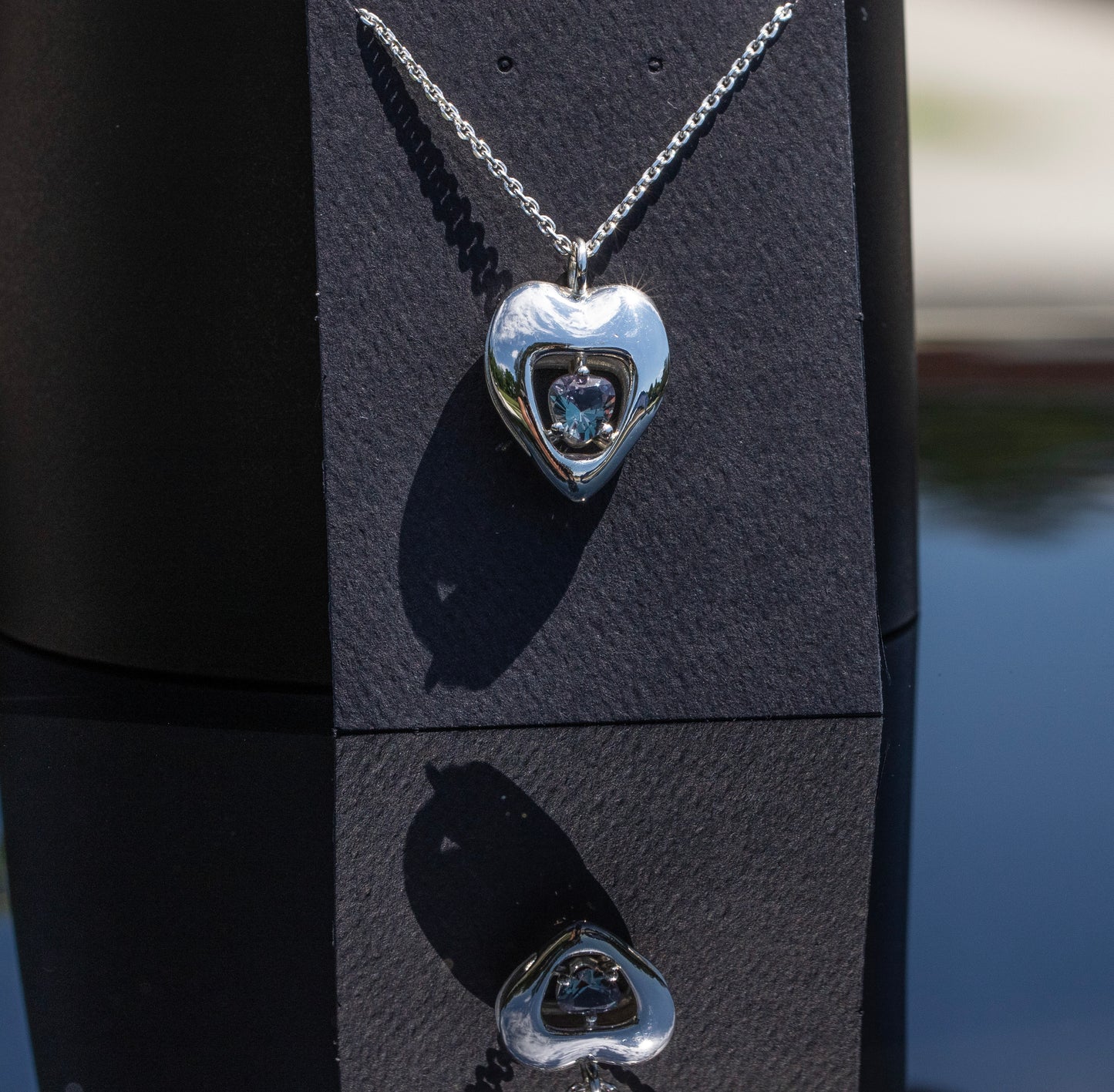 Heart stone pendant
